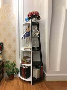 1pc Multi-Function Tiered Corner Storage Rack, Suitable For Office, Balcony, Flower Shop, Hotel, School, Company - Multicolor - View 4