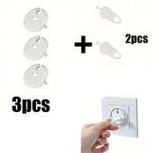 30个/25个/20个/10个装欧标/法标插头保护盖（带钥匙），婴儿安全电源插座盖，儿童安全插头盖，适用于电源插座，易于安装，坚固可靠，家庭和办公室儿童安全防护套装 - 彩色 - 查看 13