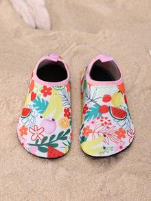 1 Pair Kids Outdoor Beach Anti-Slip Comfortable Breathable Cartoon Animal Cute Shoes, Suitable For Yoga, Training, Dance - Watermelon Pink - View 2