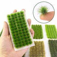 60pcs/140pcs Static Grass Tufts Model Train Landscape Garden Decor Diorama Set - As Photos - View 2
