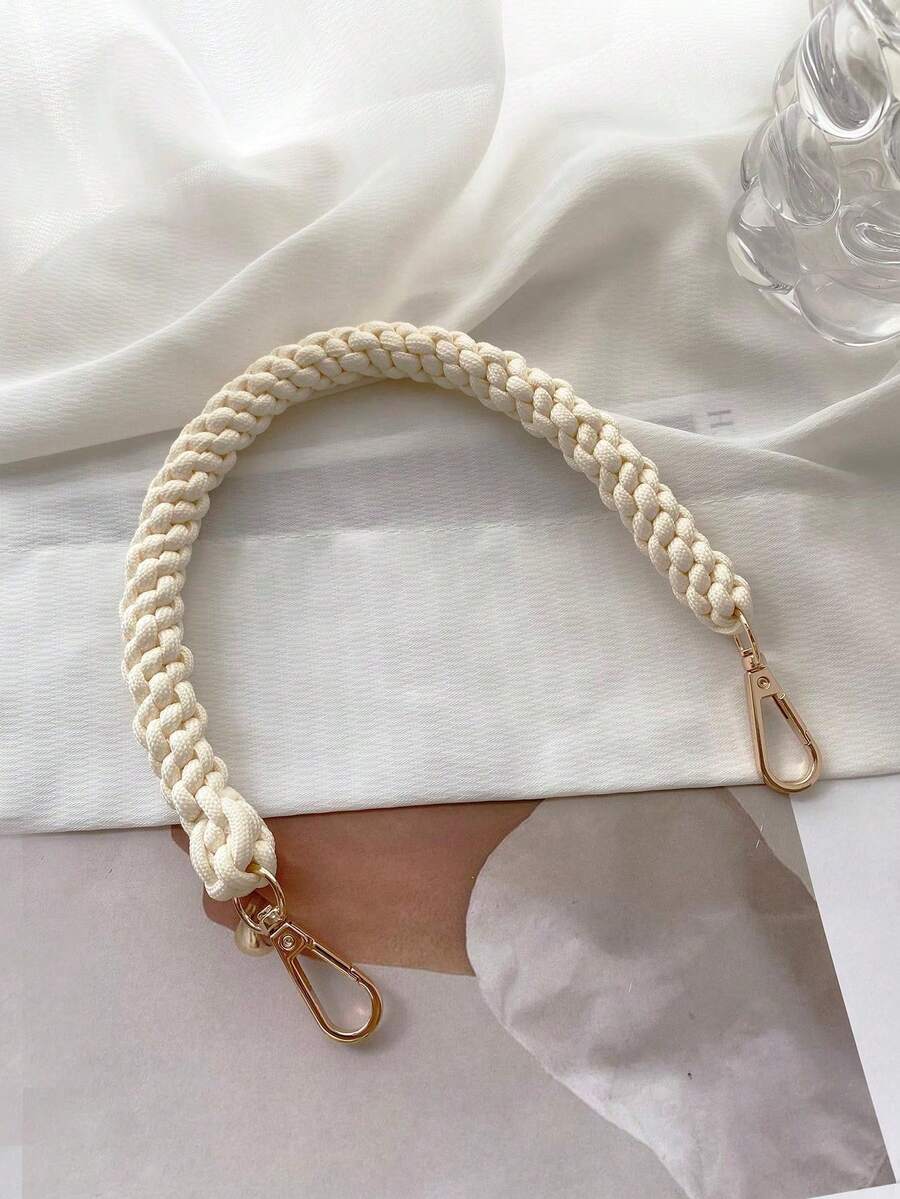 Handmade Nylon Rope Woven Bag Strap Travel Essentials - Beige - View 1