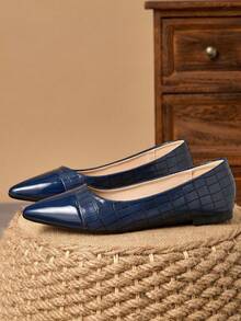 2025 New Fashion Pointed Toe Shoes, Versatile Casual Soft-Sole Elegant Outdoor Loafers, Available In Multiple Sizes - Navy Blue - View 4