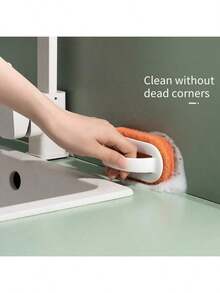 Reusable Scouring Pad - Handled Kitchen Pot Brush, Easy Cleaning And Disinfection - Washable And Wipeable; Essential Household Cleaning Brush