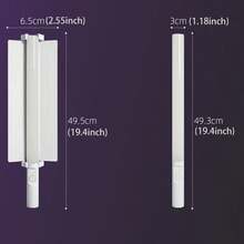 Borriig Handheld Light Wand, 360° RGB LED Photography Light Stick, 1800mAh Rechargeable Tubular Lamp, 2500-6500K Dimmable Camera Light, Synchronized With Music, Creates An Absolutely First-Class Atmosphere - Lamp (49.5cm/19.4inch) Stand (110cm/43.3inch) - View 8