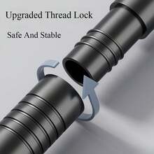 NetHong 1PC Adjustable Telescopic Shower Curtain Rod Bracket, Multi-Functional Telescopic Rod Bracket, Towel Rack Bracket, Suitable For Bathroom Curtain Rods, Balcony Clotheslines, Wardrobe Rods, Door/Curtain Rods, Bathroom Accessories, Bedroom Accessories, Home Storage Rods - Black - View 5