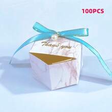 20/50/100 hộp giấy hình lục giác họa tiết vân đá cẩm thạch "Cảm ơn", hộp quà tặng nơ màu hồng/xanh dương/tím, hộp quà tặng tiệc màu hồng, hộp quà tặng màu tím, quà cưới, hộp quà tặng tiệc tùng, túi quà cảm ơn, đồ trang trí sinh nhật tự làm, quà tặng ngày Valentine, quà cưới, quà đính hôn, quà tặng tiệc cô dâu, quà sinh nhật, quà tặng tiệc mừng em bé. - Nhiều màu - Xem 36