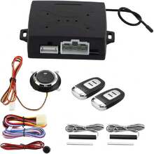Sistema de Alarma para automóvil,Sistema de Alarma de Coche Universal Encendido del Motor Botón de Entrada sin Llave Arrancador Remoto,37854142 - A - Ver 1
