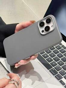 Minimalist Leather Texture Gray Phone Case Compatible With IPhone 17 Pro Max/17 Pro/17/16 Pro Max/16/16 Pro/16 Plus/15/15 Pro Max/15 Pro/15 Plus/11/12/13/14 Pro Max/12 Pro/12 Pro Max/13 Pro/13 Pro Max/7 Plus/14 Pro/14 Pro Max/14 Plus Soft Cover - Grey - View 9