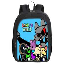 Dandy's World Backpack Double Layer Student Fashion Printed Backpack Dandy's World Bookbag For Students Computer Bags - 28 - 查看 10