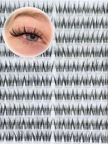 Natural Soft Handmade Segmented DIY Eyelash Extensions, Single Strand Cluster Eyelash Extensions, Seamless Comfortable Eyelashes - Black - View 7