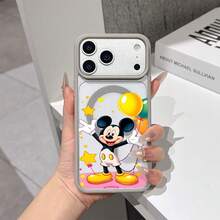 Disney What Mickey Mouse Patterned Phone Case Designed With Cheerful Balloons And Stars. Compatible With IPhone 17, 16, 15, 14, 13, 12, And 11 Pro Models. Made From TPU, Featuring Shockproof Protection. A Perfect Gift For Family, Friends, Birthdays, Spring Festivals, Holidays, And Valentine's Day. - 灰色 - 查看 2