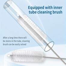 1套透明PVC鱼虾喂食器 | 耐用钩式水族箱喂食器，带清洁刷，无需电池 - 黑色 - 查看 5