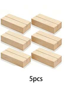 1/5/10pcs Wooden Acrylic Sign Holders, Table Number Card Stands, Display Racks For Cards, Postcards, Business Cards, Suitable For Wedding, Engagement, Bachelor Party, Birthday, Prom, Hotel, New Year - Multicolor - View 10
