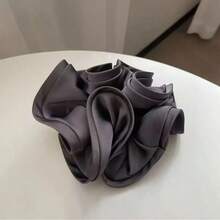 1pc/3pcs Elegant Satin Scrunchie With Frill Trim, Soft & Stretchy Hair Tie For Bun, Ponytail, Everyday Use Elastic Band - Multicolor - View 3