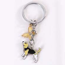 1pc Alloy Golden Retriever Dog Keychain, Pet Dog Keyring, Animal Pendant, Men's Car Key Chain, Cute Bag Charm, Gift For Friends