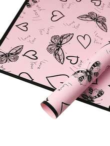 20张花卉包装纸，礼品包装纸，心形印花包装纸，韩式花束包装纸丝带，DIY手工礼品包装装饰花卉材料，包装纸，薄纱纸，花束用品，紫色薄纱纸，适用于礼品袋和包装，情人节，多色礼品包装纸，情人节礼品包装纸，生日艺术纸工艺品。