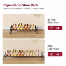 Expandable Shoe Rack For Closet 1 Tier, 2841Adjustable Amp Stackable Shoe Shelf Storage, Metal Shoe Rack Organizer For Front Door Entrance, Closet, Garage, Entryway, Black - Black1Tier - Xem 7