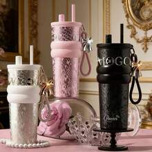 New 710ml Large Capacity Ceramic Inner Stainless Steel Insulated Cup, High Beauty Birthday Gift For Women, 316 Stainless Steel Double Layer Vacuum Cup - Multicolor - View 2