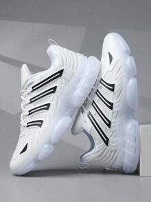 Low Top Men's Sports Shoes Sneakers Men Casual Running Shoes Jogging Shoes Male Walking Shoes Fashionable Gradient Footwear Tennis Streetwear - White - View 2