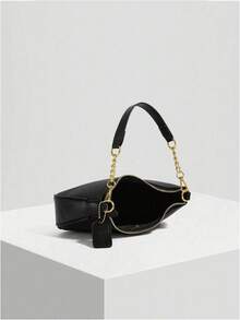 Shoulder Bags For Women Cute Hobo Tote Handbag Under The Arm Purses Mini Clutch Purse With Zipper Closure,NEW YEAR - 黑色 - 查看 5