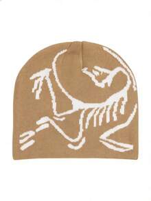 1pc Of Personalized Bird Pattern Jacquard Knitted Hats, Fashionable Neutral Leisure Bicycle Caps, Acrylic Leisure Caps, Suitable For All Seasons, Jacquard Knitted Edgeless Brimless Caps For Winter Equipment, Special Holiday Gifts For Families - Multicolor - View 12