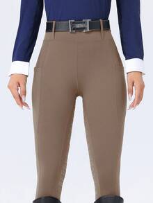 ROYALS MATTINI Women's Equestrian Jodhpurs, Horse Riding Breeches Pants With Full Silicone Grip Seat, Breathable Moisture Wicking Fabric, Suitable For Equestrian Sports
