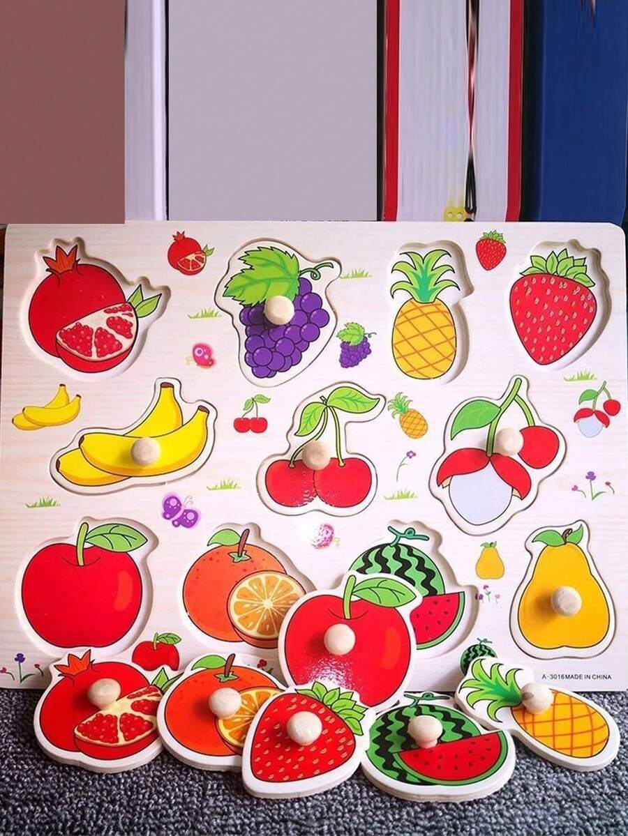 Enhanced Thematic Education Geometric Puzzle Board, A Fun And Affordable Handheld Puzzle Development Tool. This Toy Helps With Shape Matching Training And Improves Hand-Eye Coordination, Making It Very Suitable For Boys And Girls To Use During The Back-To-School Season. - Multicolor - View 1