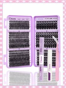 576pcs, D Curl, C Curl, Lash Extension Kit, Thick & Voluminous DIY Segmented False Lashes, Lash Clusters, 30D 40D 50D Natural Look Cluster Lashes, DIY Lash Clusters Kit With Lash Bond And Seal, Remove, Tweezers, Suitable For Convenient DIY Eyelash Makeup At Home - Multicolor - View 10