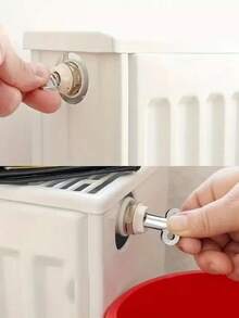 2/4/6 套耐用锌合金散热器排气阀钥匙 | 适用于暖通空调控制和供暖系统，高品质欧盟标准连接螺纹，排气钥匙，螺纹接头，紧凑设计，优质材料，金属排气钥匙，散热器钥匙，管道 - 彩色 - 查看 3