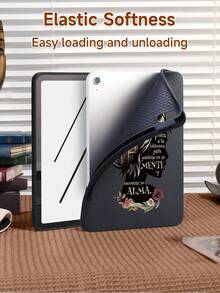 Mädchen Silhouette & Buch Muster Hülle mit integriertem Stiftfach, kompatibel mit iPad 10. Generation, iPad Air 4/5. Generation 10,9 Zoll, kompatibel mit Kindle (11. Generation) 2022 Release, Kindle (11. Generation-2024 Release)(6 Zoll). Die Hülle ist an den vier Ecken stoßfest und kann mit einer Hand gehalten werden - Verschiedenfarbig - Übersicht 6