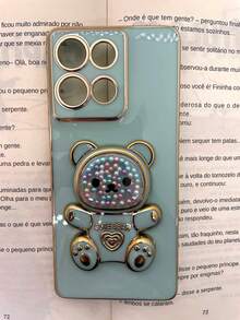Phone Case Compatible With Moto G75 5G, Teddy Bear Design. - Green - View 7
