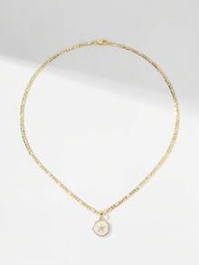 1件经典欧美风格铜镶嵌锆石星形限量版吊坠项链，适合作为圣诞节/感恩节/万圣节/母亲节/情人节礼物送给情侣/朋友/教父母，天主教初领圣体礼，日常及节日佩戴，祈祷。