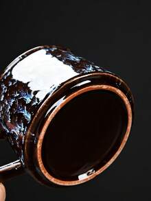 1个陶瓷拿铁咖啡杯，高品质可爱情侣水杯，个性化牛奶麦芽早餐杯，创意220毫升办公杯（窑烧颜色可能略有不同，敬请谅解） - 彩色 - 查看 5