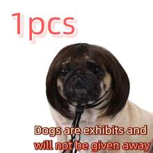 Peruca para animais de estimação com tranças e coques, design fofo de animal, com faixa elástica ajustável, ideal para animais de pequeno porte - Deixe seu pet ainda mais adorável! - Multicolorido - Ver 7