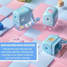 Manual Pencil Sharpener, Student Handheld Pencil Sharpener, Multi-Functional Portable Pencil Sharpener, Back To School Student Supplies, Campus Prizes - Multicolor - View 5