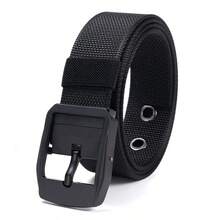 Men's Outdoor Nylon Belt, Adjustable Minimalist Automatic Buckle Waist Belt - Multicolor - View 6