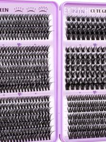 576pcs, D Curl, C Curl, Lash Extension Kit, Thick & Voluminous DIY Segmented False Lashes, Lash Clusters, 30D 40D 50D Natural Look Cluster Lashes, DIY Lash Clusters Kit With Lash Bond And Seal, Remove, Tweezers, Suitable For Convenient DIY Eyelash Makeup At Home - Multicolor - View 5