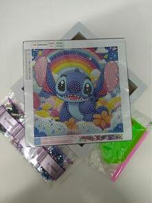 Disney 5D Diamant-Malset, Cartoon-Tier-Mosaik-Kunsthandwerk-Set, enthält vollrunde Diamanten, geeignet als Geschenk, Wanddekoration für Zuhause, Weihnachtsgeschenk. Disney Klassischer Cartoon-Charakter Diamant-Malerei, DIY Kristall-Diamant-Stickerei-Mosaik-Malerei, nummerierte Malset - Verschiedenfarbig - Übersicht 16