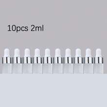 10pcs 1ml 2ml 3ml 5ml Frosted Mini Glass Dropper Bottles Small With Glass Eye Dropper For Essential Oils Sample Traveling New Year's Gifts, Birthday Parties, Travel Gifts - Clear - View 6