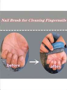 1pc Durable Heavy Duty Nail Brush, Kitchen , Travel Essential, Cleaning, Brush Cleaner, Cleaning Supplies, Toilet Brush, Stiff Bristles For Men Mechanics, Effective Nail Cleaning Scrubbing Multi-Use Brush - Multicolor - View 3