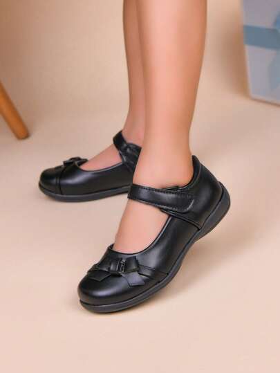 Girls' New Leather Shoes, Princess Style, Soft Bottom Anti-Slip Toddler Shoes, Fashion Children Bowknot Shoes