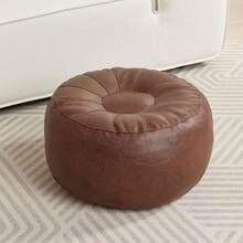 Pumpkin Shaped Storage Ottoman, Footstool, Sofa Seat Cushion - Multicolor - View 11