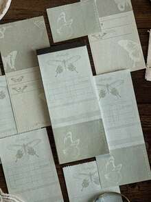 MOCARD 30张/包 复古美学剪贴簿纸，无粘性DIY装饰材料纸，节日礼物，手工拼贴用品，个性化剪贴簿规划创意学校文具 - 灰色 - 查看 6