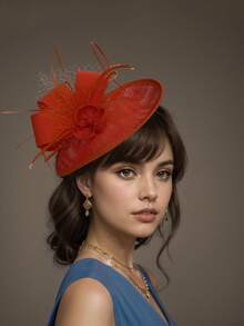 一款精致的水滴形女士茶会帽，优雅的 1950 年代肯塔基德比帽，羽毛发夹，适合赛马嘉年华新娘和婚礼派对，花卉 1920 年代赛马头饰，复古布里奇顿软呢帽，贝雷帽，1950 年代服装，教堂帽，黑色丧葬面纱，1940 年代连衣裙，维多利亚帽，药盒帽，洛丽塔配饰，适合作为女性生日、母亲节、万圣节和圣诞节的礼物。 - 彩色 - 查看 7