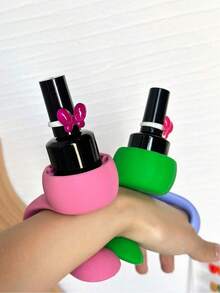 1个可调节硅胶指甲油瓶架，便携式美甲工具 - 彩色 - 查看 7