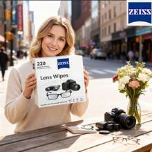 Zeiss Pre-Moistened Lens Cleaning Wipes, Anti-Fog Wipes, Lens Cleaning Wipes, Pre-Moistened, Eyeglass Cleaner, Lens Cleaning Wipes, Pre-Moistened, Individually Packaged Wipes Suitable For Binoculars, Eyeglasses, Fashion Glasses, Camera Lenses And Coated Glass On Scopes - Multicolor - View 2