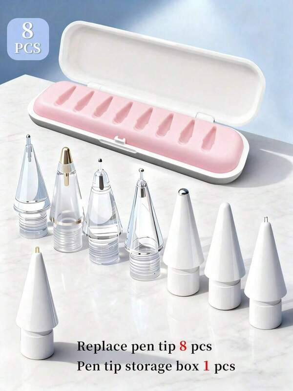 6/8/12pcs Replacement Nibs, Compatible With Apple Pencil Pro, Fine Metal Nibs Suitable For Apple Pencil 2nd Gen And 1st Gen/Apple Pencil USB-C, Wear-Resistant And Precise Control Nib Set, Gift Box Packaging, Suitable For Gifting To Mothers, Family, Friends On Birthdays, Holidays, Etc.