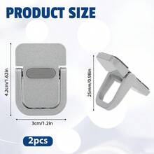 2Pcs Keyboard Riser, Self-Adhesive Mini Keyboard Stand For Desk Portable Laptop Feet Foldable Keyboards Lift For Most Keyboards - 銀色 - 查看 7