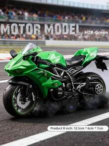 1pc Kawasaki Motorcycle Model, Alloy Toy With Rotating Handlebars, Collectible Display Item, Perfect Gift For Motorcycle Enthusiasts, Motorcycle Collector's Toy, Decor For Office, Bedroom, Living Room, Study, Home Windowsill, Halloween Gift, Christmas Gift, School, Christmas Decoration, Toy - Multicolor - View 14