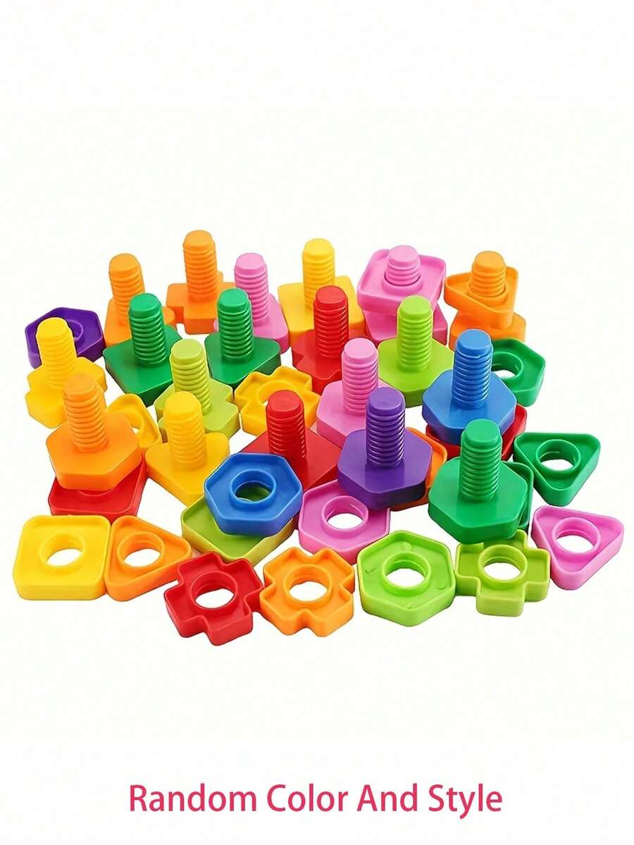 Educational Screw Building Blocks - Early Education, Exercise Finger Flexibility - Multicolor - View 1
